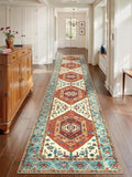 2'6"x14' Washable Non Slip Boho Runner Rug for Hallway (Orange/Multi / 2'6" x 14' (Runner))