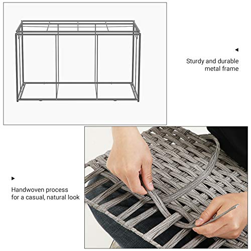 Woven Storage Basket with Lid (160 L / Gray)