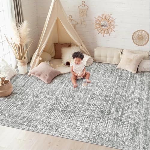 6x9 Area Rugs for Living Room (Grey / 6' x 9' (Rectangular))