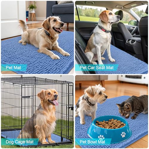 Dog Door Mat for Muddy Paws 40x32 (Cornflower Blue / 40" X 32")