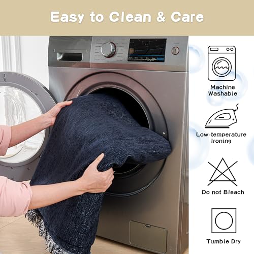 Couch Cover for Dogs Washable Couch Covers for 3 Cushion Couch Sofa Super Soft Sofa Slipcover Non Slip Sofa Cover (91" x 134" / Navy Blue)