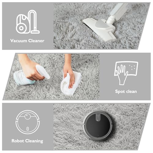 Round Area Rug for Bedroom (Grey / 3' (Round))