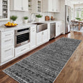 2x8 Runner Rug Washable Moroccan (Charcoal Gray / 2' x 8')
