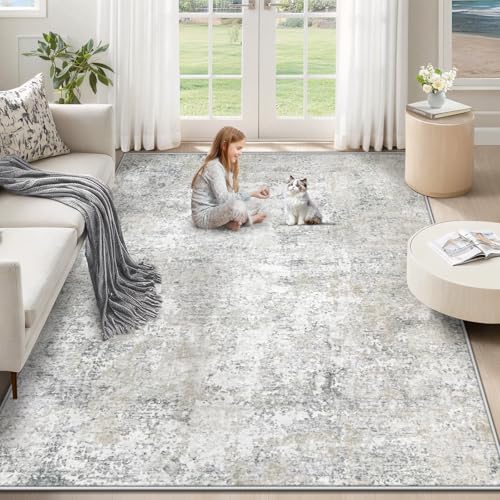 5x7 Area Rugs for Living Room (Beige Grey / 5' x 7' (Rectangular))
