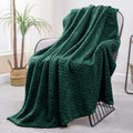 Fleece Throw Blanket for Couch Sofa (Forest Green / Throw ( 50x70 IN ))