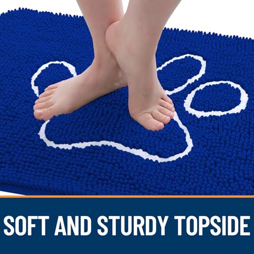 Dog Door Mat for Muddy Paws 36x24 (Royal Blue / 36" X 24")
