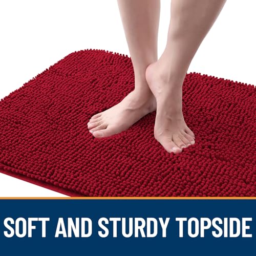 Dog Door Mat for Muddy Paws 36x24 (Red / 36" X 24")