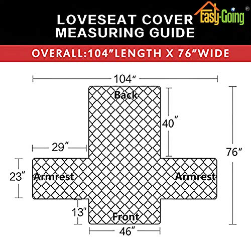 Reversible Loveseat Couch Cover for 2 Cushion Couch Sofa Cover for Dogs Water Resistant Furniture Protector with Foam Sticks Elastic Straps for Pet (Chocolate/Chocolate / Medium Loveseat)