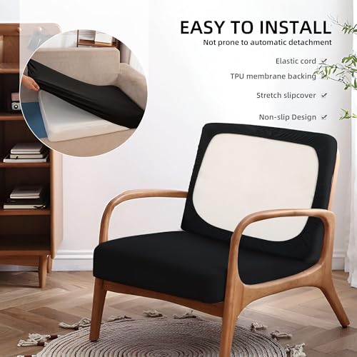 12Pcs Outdoor Cushion Covers (Black / 12PCS)
