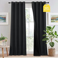 Full Blackout Curtains 96 inch Long for Home Theater (Jet Black / 52"W x 96"L (Pack of 2))