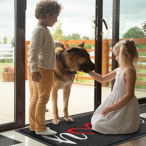 Door Mat Welcome Mat Floor Mat for Entryway (Black-home / 1'8" x 2'8" (Rectangular))