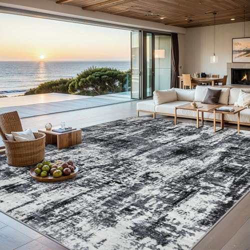 Area Rug Living Room (New-black / 4' x 6' (Rectangular))