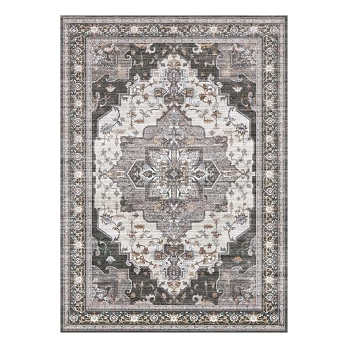Dark Grey Rug 8x10 Area Rugs for Bedroom (Area Dark Grey / 8' x 10' (Rectangular))