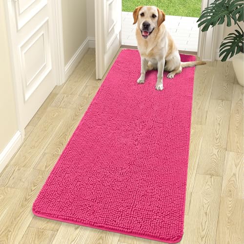 Dog Door Mat for Muddy Paws 70x24 (Hot Pink / 70" X 24")