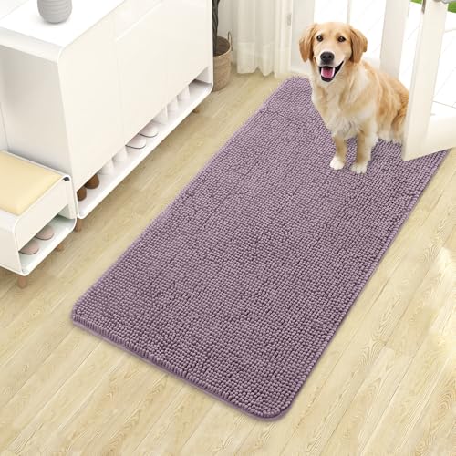 Dog Door Mat for Muddy Paws 40x24 (Deep Plum / 40" X 24")