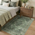 Washable Area Rug (Green/Dark Green/Gray / 3' x 4' (Rectangular))