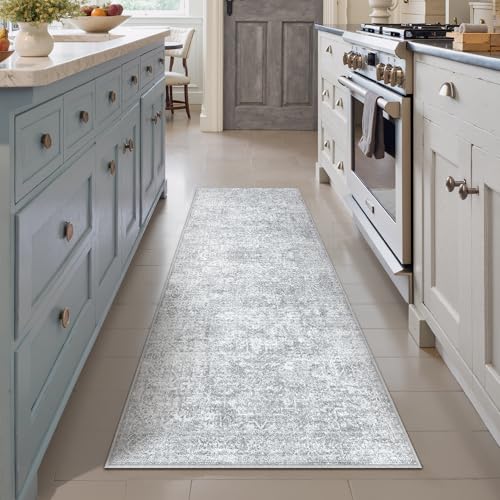 2x6 Runner Rug Vintage Gray Distressed (Distressed Grey / 2' x 6' (Runner))