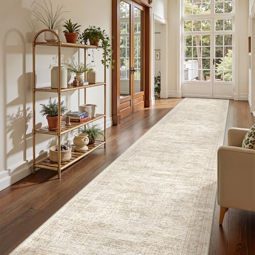 2'6 x 14' Runner Rug Non Slip (Beige/Ivory / 2'6" x 14' (Runner))