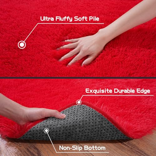 Large Rug for Living Room 6x9 (Red / 6' x 9' (Rectangular))