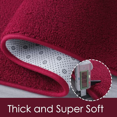 6x9 Area Rugs for Living Room Non Slip Dorm Bedroom Rug (6' x 9' (Rectangular) / Wine Red)