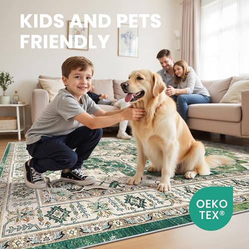 8x10 Area Rugs for Living Room (Green / 8' x 10' (Rectangular))
