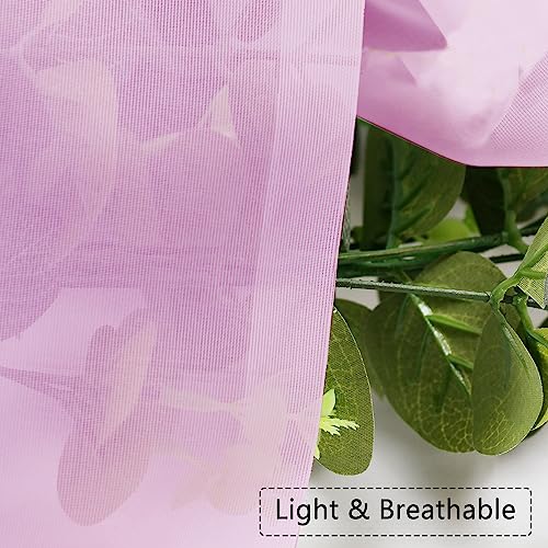 Pink Sheer Curtains 96 inches Long 2 Panels (Pink / 42"W x 96"L (Pack of 2))