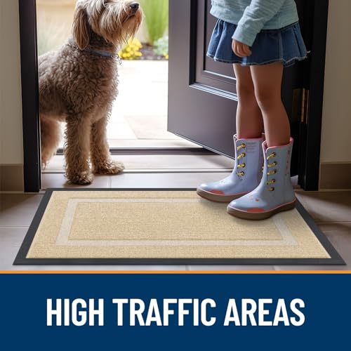 Front Door Mat Outside 35x23 (Beige / 35" x 23")