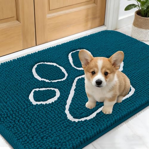 Dog Door Mat for Muddy Paws 24x16 (Atlantic Blue / 24" X 16")