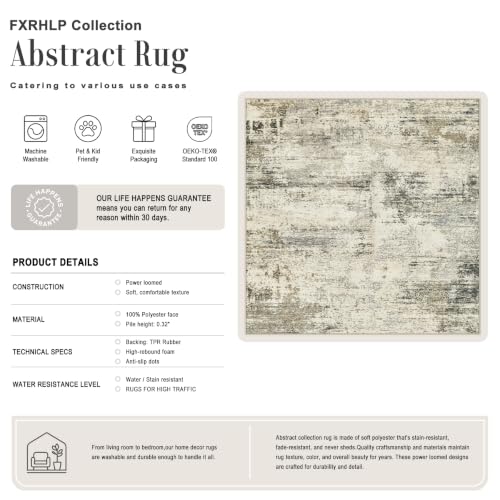 Area Rug Living Room (Ash Brown / 8' x 8' (Square))