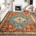 8x10 Washable Non Slip Boho Area Rug for Living Room (Tribal Medallion/Multi / 8' x 10' (Rectangular))