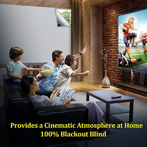 100% Blackout Curtains 2 Pack (White / 57"W x 118"H (Pack of 2))
