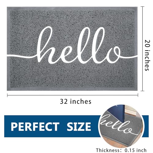 Funny Hello Mats Outdoor (1'8" x 2'8" / Grey Hello)