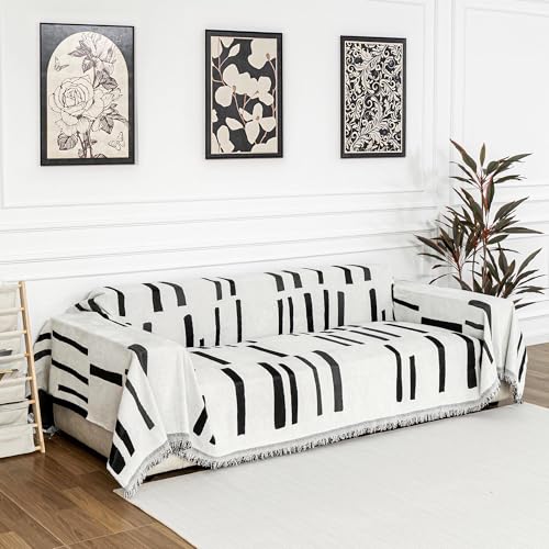 Sofa Covers for Sectional Sofa (71" x 134" / 2# Black Piano Key)