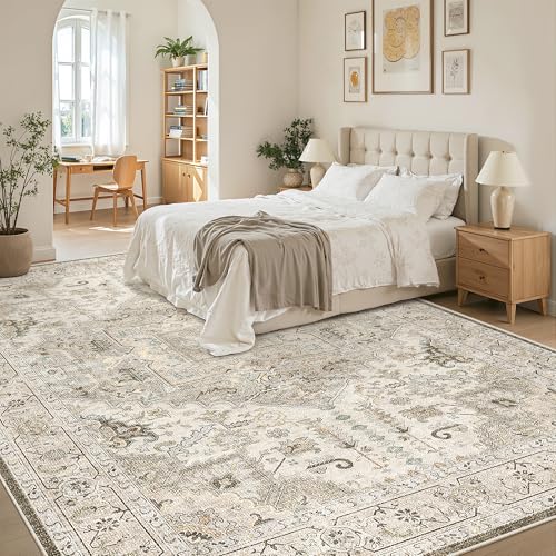 8x10 Area Rugs for Living Room (Ivory/Brown / 8' x 10' (Rectangular))