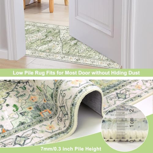 Washable Runner Rug (2' x 8' / Sage Green)