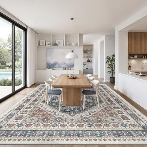 10x14 Area Rugs for Living Room (Navy Blue/Red / 10' x 14' (Rectangular))