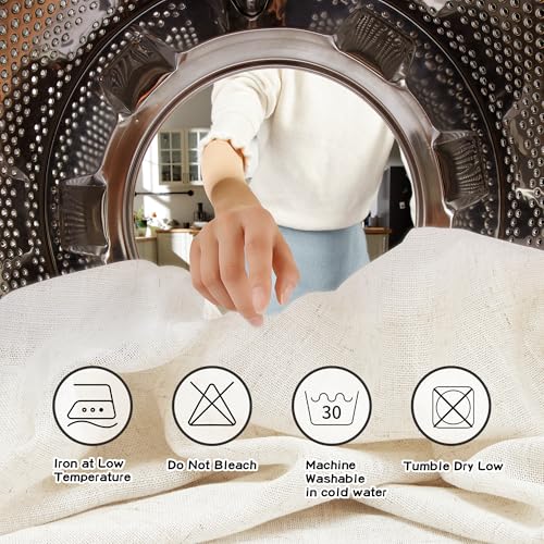 Sheer Curtains 63 Inch Length for Bedroom (50"W x 63"L (Pack of 2) / Linen)