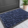 Front Door Mat Outside Entrance (Navy Blue / 29.5" X 17")