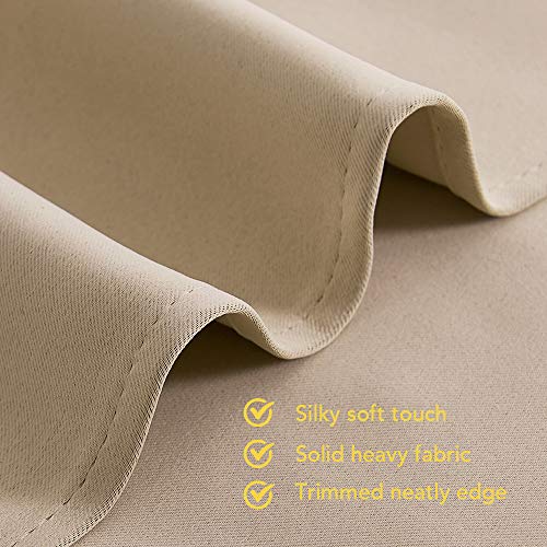 Thermal Room Darkening Draperies Curtains (Biscotti Beige / 42"W x 72"L (Pack of 2))