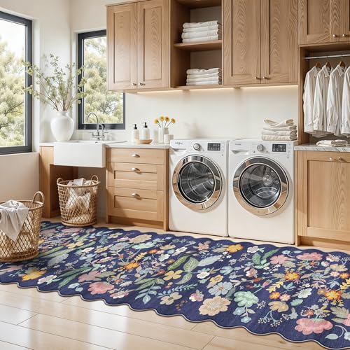 Washable Non Slip Runner Rug 2x8 (2' x 8' (Rectangular) / Purple)