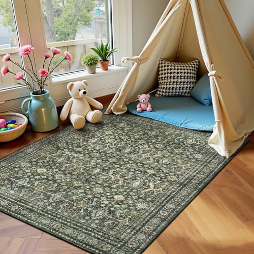 3x5 Area Rugs for Entryway (Green / 3' X 5' (Rectangular))