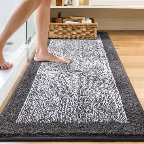 60x24 Long Bathroom Rugs Non Slip Washable (A-grey / 2' x 5' (Rectangular))