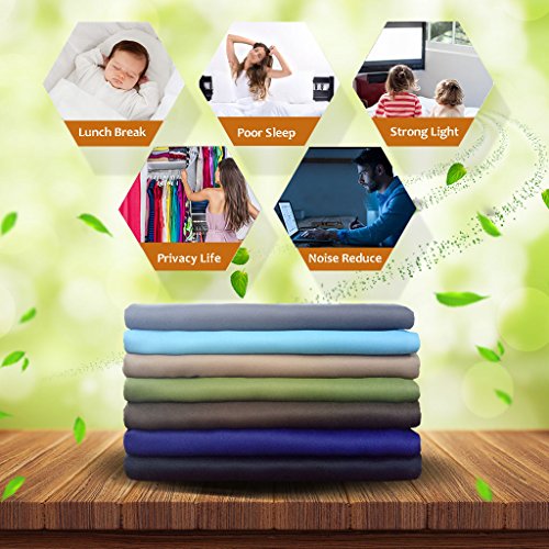 Bedroom Blackout Draperies Panels (Grey / 42"W x 72"L (Pack of 2))