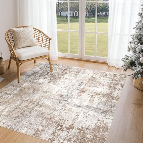 Square Area Rugs (Brown/Grey/Red / 5' x 5' (Square))