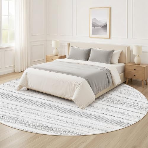 Round Rug Boho Area Rugs (Color Gray / 8' X 8' (Round))