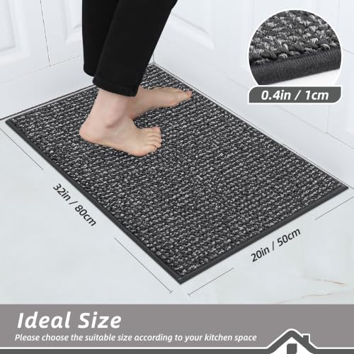 Kitchen Rugs 20"x32" (Charcoal / 20" X 32" (Rectangular))