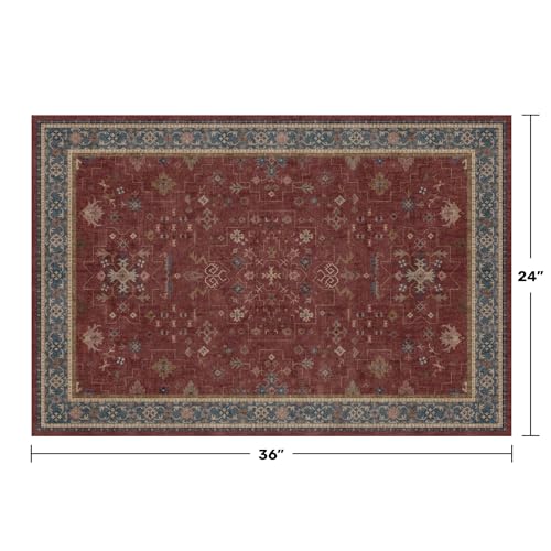 Burgundy 2x3 Washable Rugs for Entryway Indoor (2' x 3' (Rectangular) / Burgundy)
