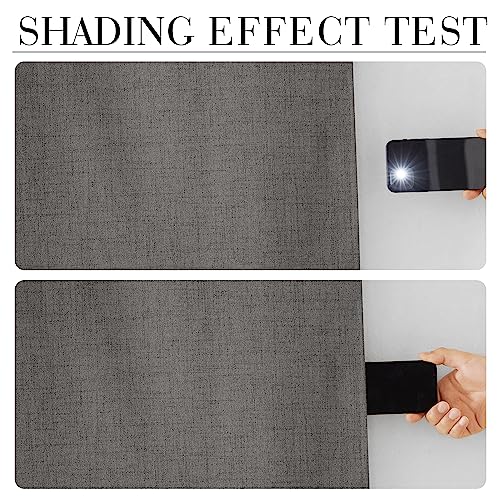 Grey 100% Blackout Curtains 63 Inch Long for Bedroom Nursery (Grey / 52"W x 63"L (Pack of 2))