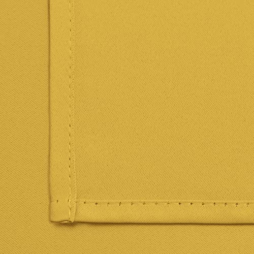 Blackout Curtains 38x54 inch Mustard Yellow Thermal Drapes (Mustard Yellow / 38"W x 54"L (Pack of 2))
