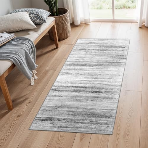 2x4 Washable Entryway Runner Rugs (Grey / 2' x 4' (Runner))